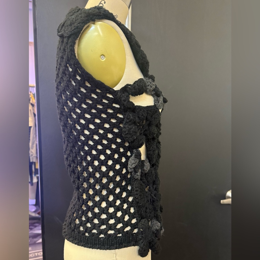Comme des Garcons Black Crochet Knitwear size remove fits size 6 - Picture 2 of 4